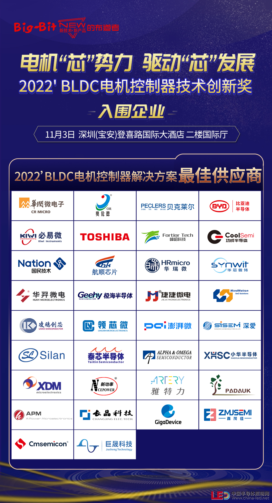 2022’電機(jī)控制器評(píng)選活動(dòng)入圍企業(yè)名單揭曉！