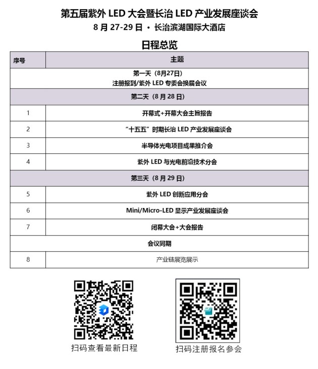 長治日程+注冊
